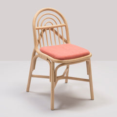 ORCHID EDITION Dining Chair Sillon Rattan Capture Fabric Cushion Pink