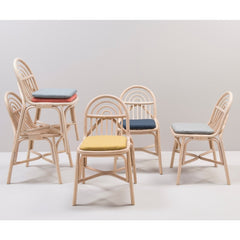 ORCHID EDITION Dining Chair Sillon Rattan Medley Fabric Cushion