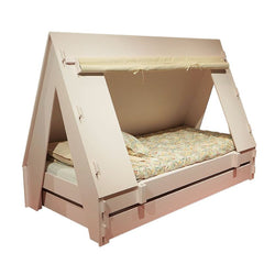 MATHY BY BOLS Kids Bed Tent with drawer wood