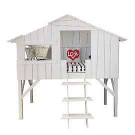 MATHY BY BOLS Kids Bed Tree House high version pine wood