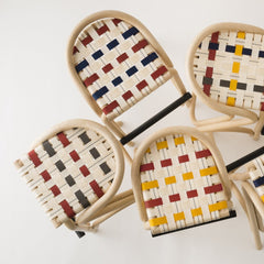 ORCHID EDITION Bar Stool Virage Rattan 83cm Red & Blue