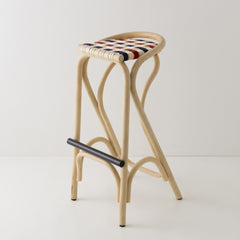 ORCHID EDITION Bar Stool Virage Rattan 83cm Red & Blue