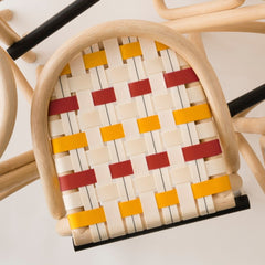 ORCHID EDITION Bar Stool Virage Rattan 83cm Yellow & Red